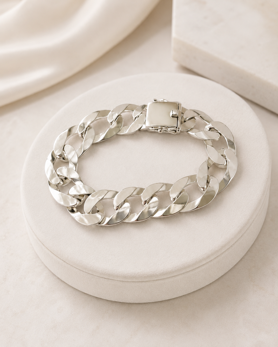 Pulseira em prata groumet 3 em 1